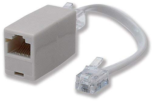 Phonapart BK4509 RJ11 UK Plug to RJ45 Socket Line Telephone Adaptor - White