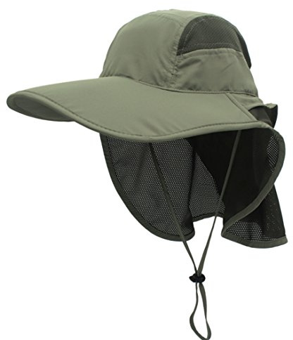 GG ST Sun Hats Men Women UPF 50+Protection Bucket Hat with Neck Flap | UV Protection, Adjustable Fit Chin Strap & Sweatband Summer Hat with Breathable Mesh for Fishing Walking Hiking