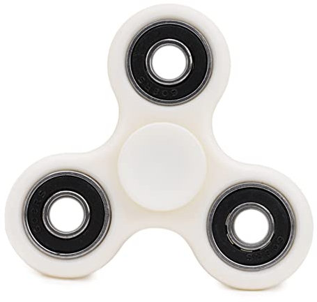 Toyland® Fidget Hand Spinner – Linderung von Stress und Angst (weiße und Schwarze Ringe)