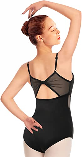 Mulnall Black Ballet Leotard Women Mesh Dancewear(23905-06-M)