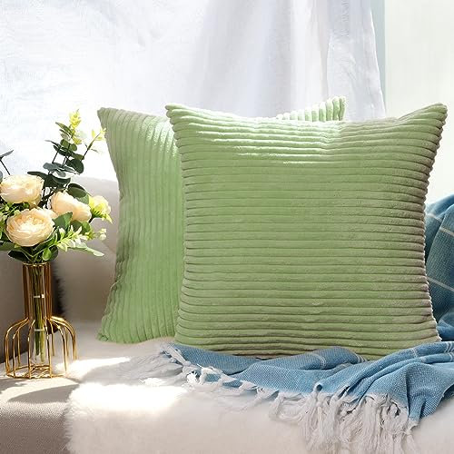 CALIYO Kissenhülle Kord Uni 2er Set, Kissenbezug 60x60 Kissenbezüge für Zierkissen Dekokissen Sofakissen Couchkissen in vielen Farben.