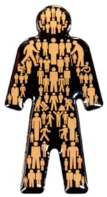 Prostate Cancer Pin Badge MEN UNITED Cancer Research - Enamel Pin Badge - MEN UNITED - Cancer Research Charity Man Badge