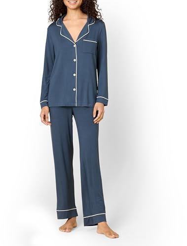 Amazon Essentials x Sofia Grainge Damen Schlafanzug-Set, Dunkles Marineblau, M