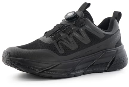 Hitmars Men's trainers, running shoes, sports shoes, jogging shoes, street running shoes, fitness shoes, sports, running shoes, EU 39-46, Trainers Black A1, 7 UK