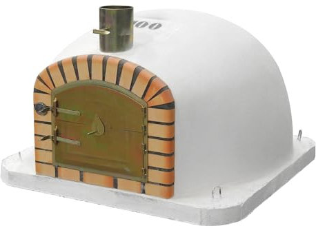 MOVELAR - Horno de Leña Exterior de Obra VULCANO Blanco 100x100x80 cm | Sin Aislamiento | Horno de Leña para Jardín y Exterior - REF: 7003/1