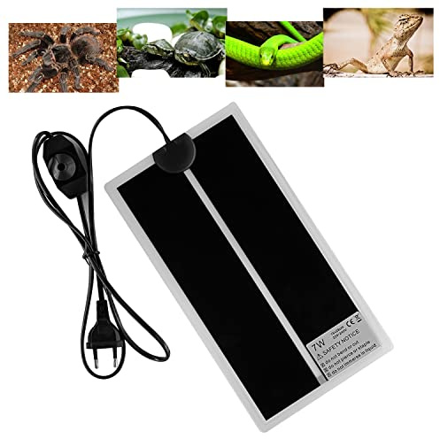 Tappetini Riscaldanti per Rettili, FIPASEN Tappetino Riscaldante Non Adesivo per Tartaruga Serpenti Lucertola Geco Granchio Eremita Anfibi - Termoforo Rimovibile sotto Il Serbatoio (7W 28×14CM)