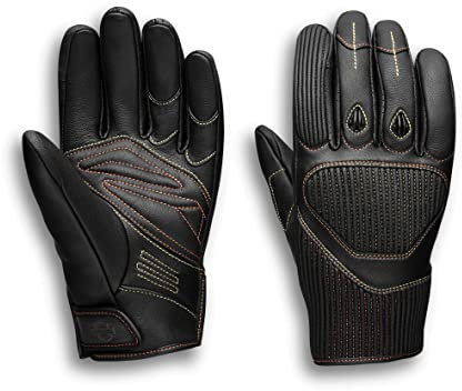 Harley-Davidson Guantes de cuero para motocicleta para hombre, Watt Black - 98120-20VM (S)