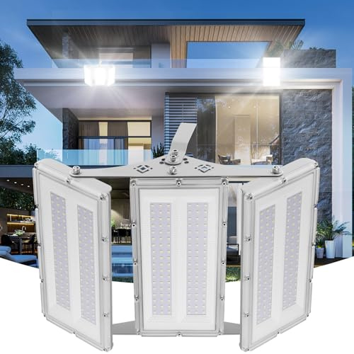 Viugreum Proiettori LED da Esterno 300W-220V IP65 Impermeabile Faretto LED da Esterno - 30000LM Bianco Freddo 6500K Illuminazione di Sicurezza per Garage Giardino Patio Cortile Fienile