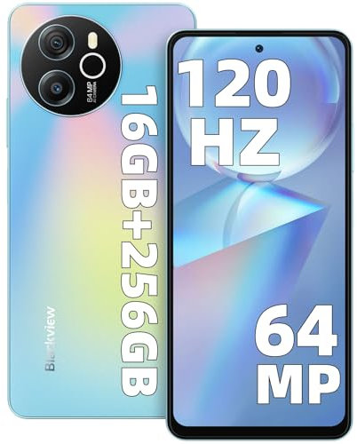 Blackview Shark8 Teléfono Móvil Libres Android 13, 16GB+256GB(TF 1TB) Helio G99 Cámara de 64MP Smartphone, 6.78'' FHD+ 2.4K 120Hz 5000mAh 33W Moviles con Dual 4G Octa-Core, NFC/Huella Digital/GPS