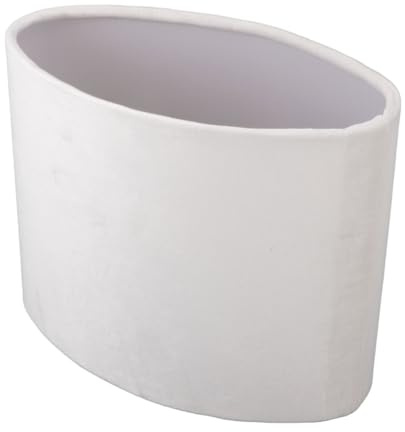 Pantalla Ovalada, Moderna Pantalla de Tela Universal E27 E14 Pequeña Cubierta de Lámpara, Pantallas Decorativas para Mesa de Pie Lámpara de Noche Apliques de Pared(Blanco)