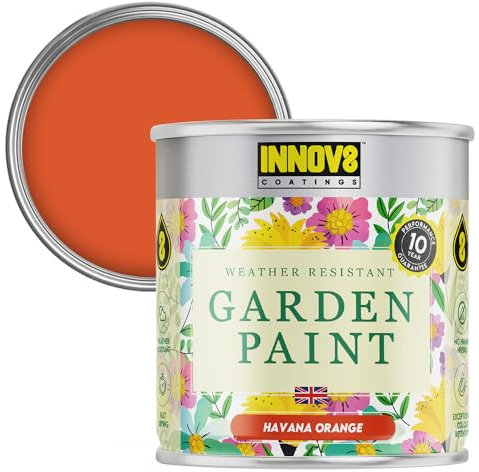 INNOV8 COATINGS Garden Paint - 750 ml - Satin Finish (Havana Orange)