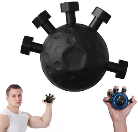 Fingergreppstärkare, handtränare fingertränare, stärker handfingerbana, stressreducerande bollleksak och handtag, träningstränare för musiker, idrottare, boxare, svag starkare