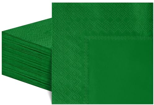 NatNarr 60 Pcs Green Napkins, 2 Ply Paper Napkins 5 Inch | Disposable Party Paper serviettes for Birthdays, Luncheon, Wedding, Parties