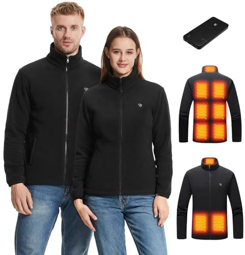 Gnkdfon Giacca Riscaldata Donna,Gilet Riscaldato con Batteria,3 Livelli di Calore e 10 Zone di Riscaldamento Giubbotto Riscaldato Invernale Per Escursionismo, Lavoro, Sci, Pesca, Moto