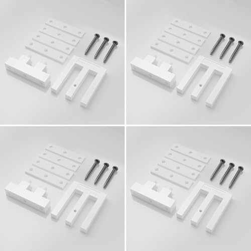 Scheffinger EM3 weiss, Fenstersicherung für Fenster oder Türen aus Kunststoff/Holz/Aluminium, Einbruchschutz DIN zertifiziert, hochwertiger massiver Stahl, Schutz gegen Einbruch 4er Set