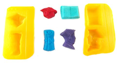 Graduation 4 Cavity Flexible Silicone Molds for Cream Cheese Mints, Chocolate, Fondant, Gummy, Fat Bombs, Soap, Buttercream, Butter, Candy Melts, Cookie Dough, Mousse