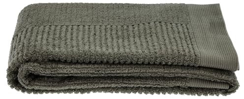 Zone Denmark Classic Handtuch, weiches Handtuch mit hoher Saugfähigkeit, 100% Baumwolle, 50 x 100 cm, Olive Green (Grün)