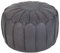 Loft 25 Runder Erwachsene Beanbag Fußhocker | Innenbereich Wohnzimmer Fußstütze | Superweicher Kunstleder Leichter Gaming Pouf | Langlebig für Stunden der Entspannung (Schwarz)