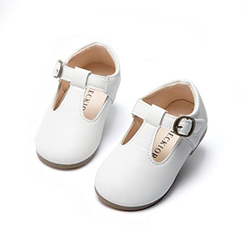 CENCIRILY Girls Mary Jane T-bar School Shoes Toddler Patent Leather Uniform Dress Shoe Classic Princess Ballet Flat