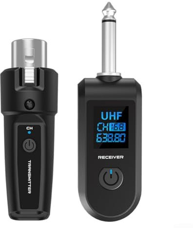 Kabelloser UHF-XLR-Adapter, Sender, Empfänger, Mikrofon-Set für Mikrofon, Audio-Mixer, Audio-Mixer, E-Gitarre, Bass (1 Fach 1)