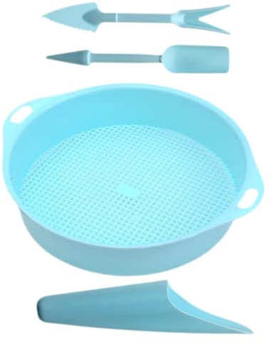 SEWOART Ergonomisches Design Handwerkzeug-Set Gartenschaufeln Sieb Set Von Gartenwerkzeugen Zum Pflanzen Manuelles Sieb