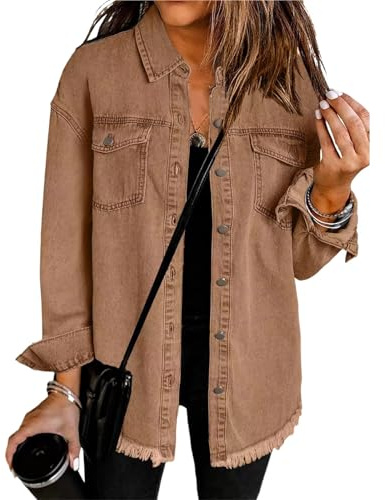 KIHFSODN Denimjacka Dam Lång Lätt Vårjacka Vintage Enfärgad Stretch Kort Jacka Dam Tunn Jeansjacka Moderiktig Sommarjacka Med Knappar Daglig Övergångsjacka
