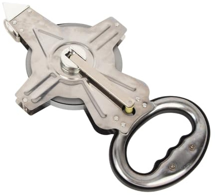 Walfront Måttband i Rostfritt Stål, Infällbart 50M Måttband med Ergonomiskt Handtag och Klara Vågar, Konstruktionsmätningsverktyg för Teknisk Byggnadsmöbeldesign