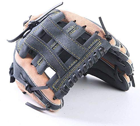 Feixiangge The Extra Thick Outfield All-bully Pitcher Baseball Gloves Children and Teen Adults Full Adult 12.5-inch full cowhide gloves/Black