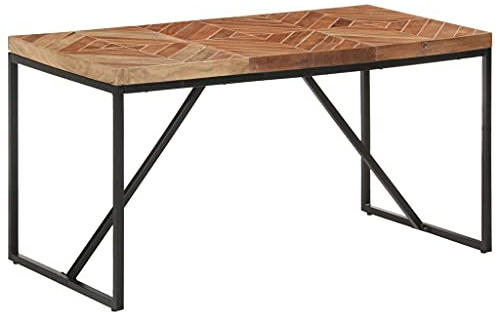 vidaXL Tavolo da Pranzo 140x70x76 cm in Legno Massello Acacia e Mango