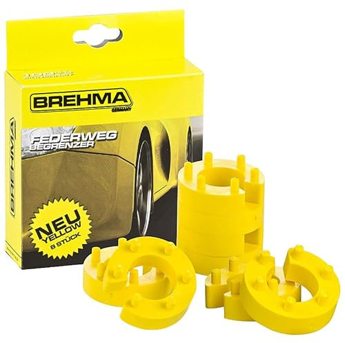 BREHMA Federwegbegrenzer Yellow Stick 22mm 8er Set universell Mit 6- Fach Positionierung Federwegsbegrenzer
