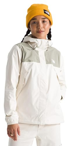The North Face Women's Antora Jacket, White Dune/Clay Grey, L