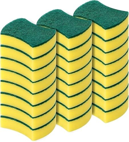 Estropajos de Microfibra para Fregar – Pack de 21 Esponjas Reutilizables y Antirayaduras – Limpieza Suave para Cocina, Baño, Vajilla, Ollas y Superficies Delicadas (1 Paquete con 21 ESPONJAS)
