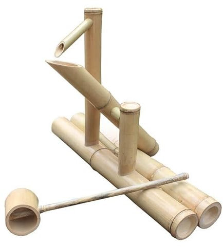 XYUERU Fuente de Agua de jardín de bambú, Fuente de Agua Decorativa for jardín, Fuente Japonesa, Fuente for Estanque, aspersor paisajístico for terraza, balcón y jardinería.