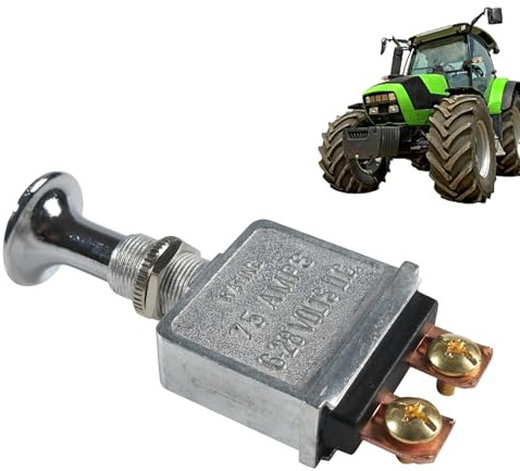 Interruttore a pressione – Cromato robusto interruttore a levetta Push Pull per illuminazione da 12 Volt, Auto Club Car e Marine | Nuovo pulsante della luce per fari, indicatori di direzione e