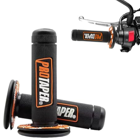 FUHAMJ Manopole in Gel per Manubrio Motociclismo, Coppia di Manopole Antivibranti con Design Ergonomico, per Controllo di Precisione su Motocross, Dirt Bike e Pit Bike