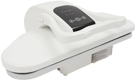 Prensa de vapor de 26 pulgadas con múltiples ajustes de tela, plancha de vapor para tejidos, plancha de vapor de 2200 W, 5 niveles de temperatura, doble control inteligente, con botella pulverizadora