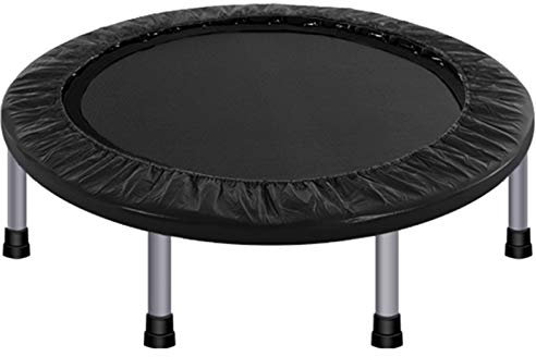 40-tums Vikande Trampolin, Mini Studsmatta För Vuxna, Bekväm Lagring, Tyst Och Säker Studs, Fitness Trampolin Stöder Upp Till 440 Pund (Color : Black)