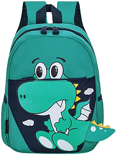 Megaser Zainetto Asilo Bambino, Zaino Dinosauri Bambino 2, 3, 4, 5 anni, Zaino Asilo Bimbo e Bimba Piccolo, Cinghie Imbottite Comodo, Regolabile, con Riflettente