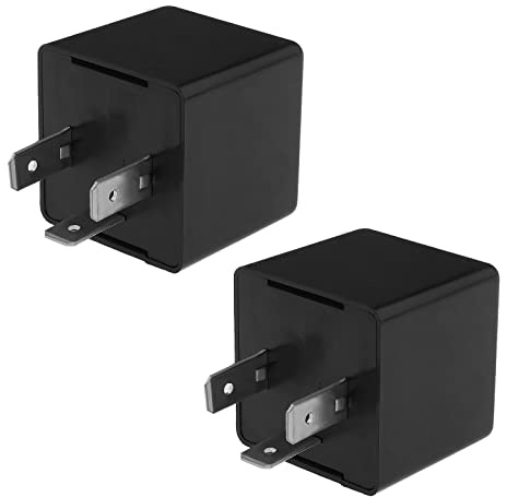 YINETTECH 2pcs Relais de Clignotant à 3 Broches 111953227D DC12 V 20 A Enfichable Compatible avec Beetle Karmann GHIA Relais de Clignotants Automobiles Relais de Clignotants Électroniques LED