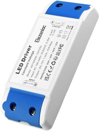 LED-Transformator 12v 15w,Treiber-Netzteil,Konstantspannungs Niederspannungstransformator für Mr11 G4 Mr16 Gu5.3 LED-Glühbirnen-Streifen