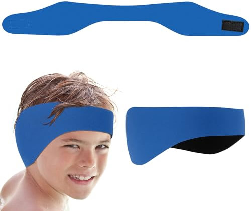 AiQlnu Schwimmen Stirnband, Neopren Stirnband Kinder, Ohrenschutz Schwimmen Kinder Neopren Stirnband mit Hohe Elastizität & Klettverschluss, Hält Wasser Fern, für Kinder Jungen Mädchen