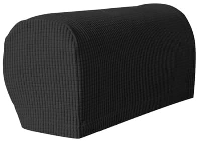 Hearda Lot de 2 Housse Accoudoir Canapé, Housse Accoudoir Fauteuil Élastiques Protege Accoudoir Canapé Extensible Antidérapant pour Fauteuils Inclinable, Canapé (Extra Large,Noir)