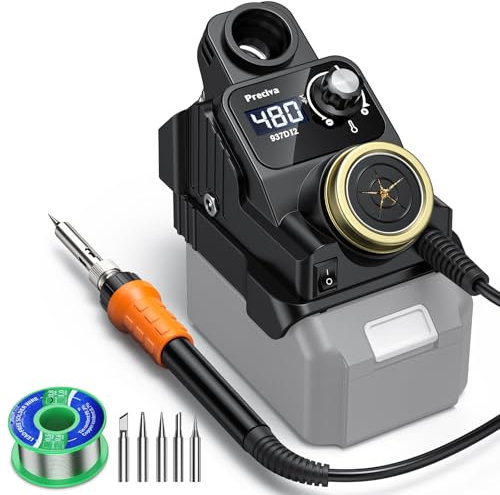 Lötstation, Preciva 40W Tragbare Lötkolben Set Digitaler Bildschirm Temperatur einstellbar 200-480℃(Ohne Akku)