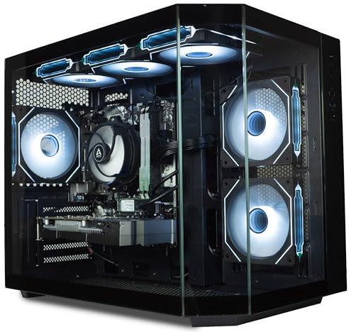 ionz Gaming PC - Desktop Computer, Ryzen 7 5800X, NVIDIA RTX 5060Ti, 16GB RAM, 1TB NVMe SSD, Cooling, 600W 80+ PSU, WiFi, Windows 11, Apex, Black