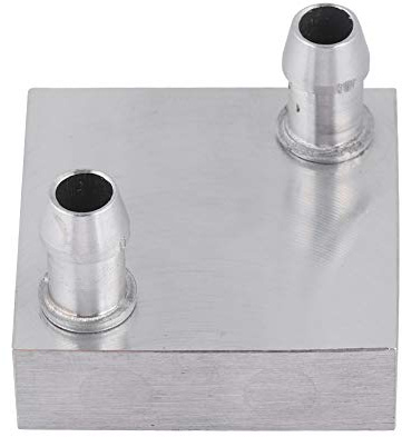 Risegun Blocco di raffreddamento ad acqua, 40 x 40 mm, in alluminio, per PC CPU, raffreddamento ad acqua liquido, dissipatore di calore