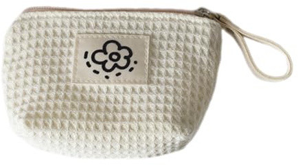 Qsvbeeqj Estuche para pintalabios con cierre de cremallera, apto para viajes y uso diario, soporte para pintalabios a prueba de polvo, Blanco, Belleza masiva