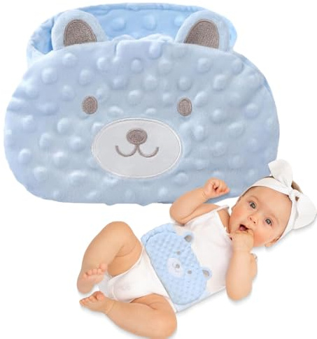SKIKHN Bouillotte Bebe Anti Colique, Ceinture Ventrale Chauffante pour Bébé, Ceinture Bouillotte Peluche avec Doublure en Haricot Rouge, Idéale pour Les Maux de Ventre et Les Ballonnements
