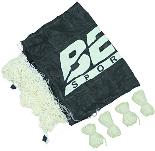 Best Sporting Tornetz für Fußballtor I Tornetz mit Best Sporting Logo I Hochwertiges Tornetz passend für Tore mit den Abmessungen 213 x 152 x 76 cm I Fussball Tornetz Schwarz Weiß, weiß/Blau, M