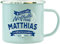History & Heraldry Echter Kerl - Emaille Becher Matthias - individuelle Tasse mit Name und Spruch