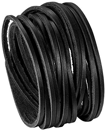 JewelryWe Schmuck Herren Breit Lederarmband, Punk Druckknopf geflochten Leder Armband Wickelarmband Armreif Manschette, verstellbare Größe, Schwarz